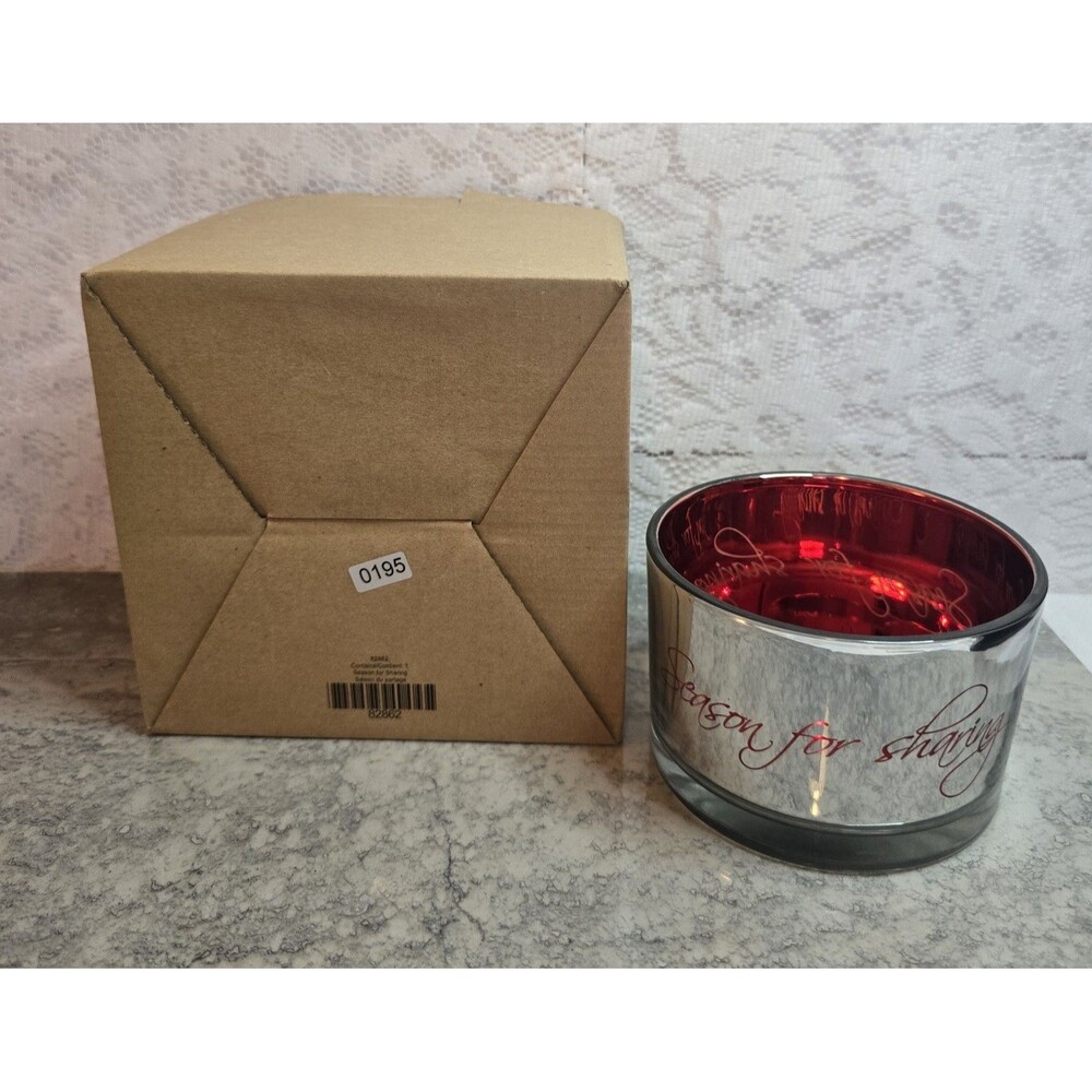 Gold Canyon Season for Sharing Mercury Glass Candle Sleeve Holder Metallic Silve